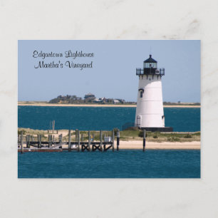 Martha's Vineyard, Edgartown Lighthouse Post Card Postkarte