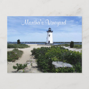 Martha's Vineyard Edgartown Lighthouse Post Card Postkarte
