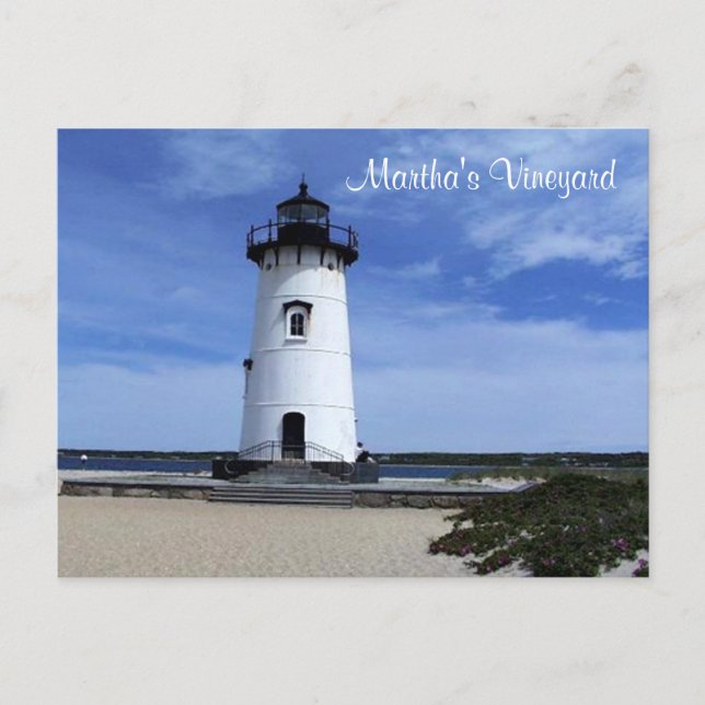 Martha's Vineyard Edgartown Lighthouse Post Card Postkarte (Vorderseite)
