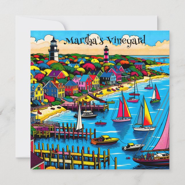 Martha's Vineyard | Farbige Abstrakte Kunst (Vorderseite)