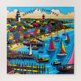 Martha's Vineyard | Farbige Abstrakte Kunst Puzzle
