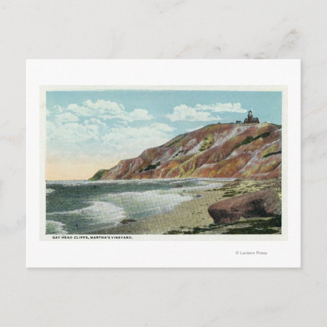 Martha's Vineyard, Gay Head Cliffs View Postkarte (Vorderseite)