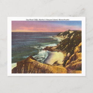 Martha's Vineyard Gay Head Klippen Vintage Postkarte