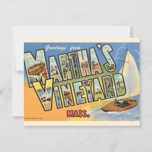 Marthas Vineyard Greetings Postkarte