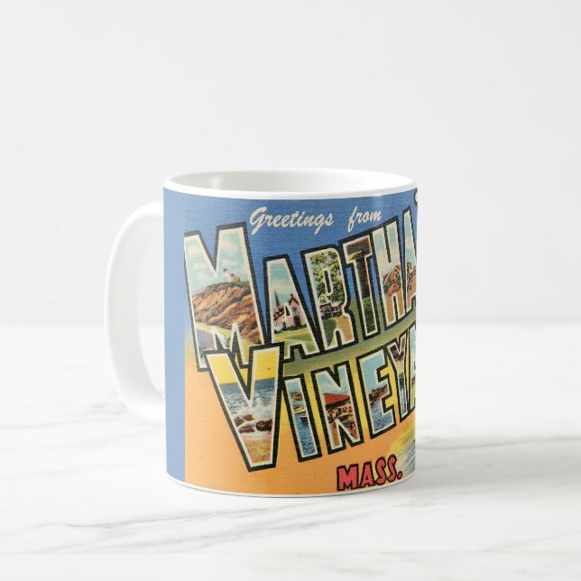 Marthas Vineyard Greetings Tasse (Vorderseite Links)