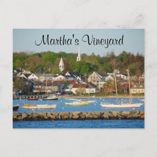 Martha's Vineyard Harbour Cape Cod Mass Post Card Postkarte