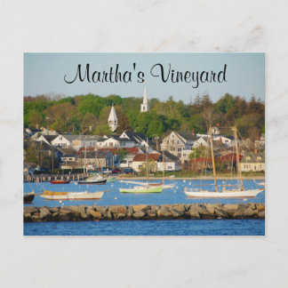 Martha's Vineyard Harbour Cape Cod Mass Post Card Postkarte