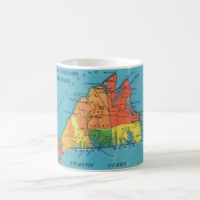 Martha's Vineyard Island Map Tasse (Mittel)