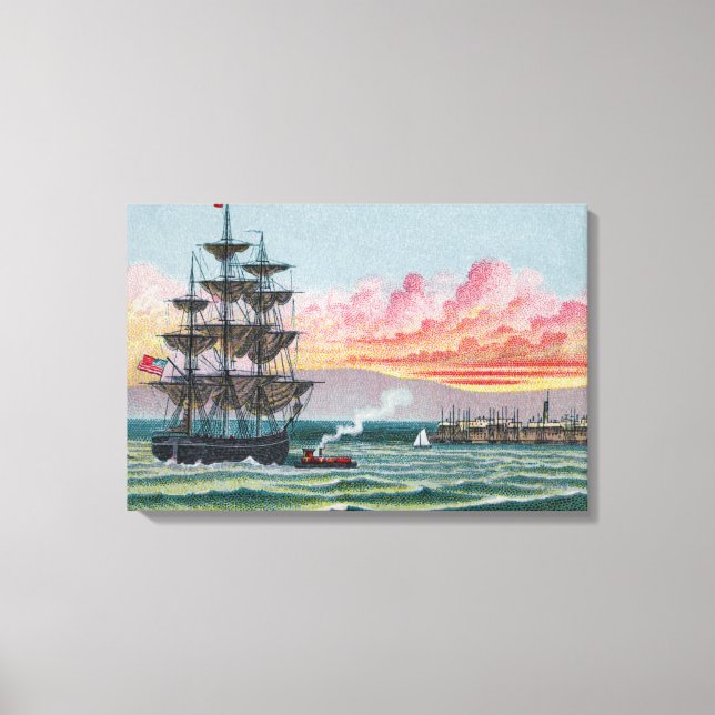 Martha's Vineyard kleine eingewickelte Leinwand (Vorderseite)