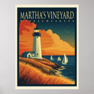 Martha's Vineyard Lighthouse Poster
