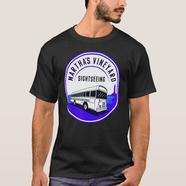 Martha's Vineyard MA  Sightseeing Bus Tour Men Wom T-Shirt (Vorderseite)