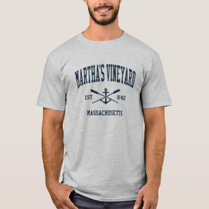 Martha's Vineyard MA Vintag Navy Crossed Oars & A T-Shirt
