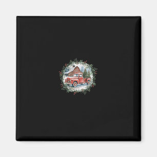 Martha's Vineyard Ma Weihnachtsbäume roter LKW Bla Magnet