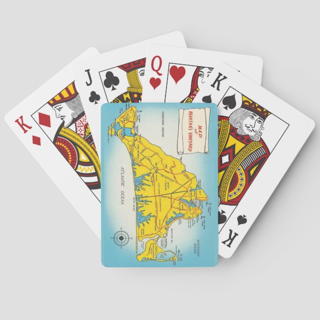Martha's Vineyard Map Playing Cards Spielkarten (Rückseite)
