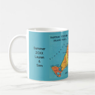 Martha's Vineyard Map Tasse