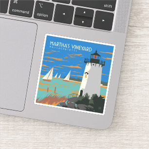 Martha's Vineyard, Massachusetts   Leuchtturm Aufkleber
