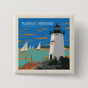 Martha's Vineyard, Massachusetts   Leuchtturm Button