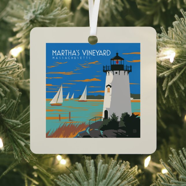 Martha's Vineyard, Massachusetts | Leuchtturm Ornament Aus Metall (InSitu)