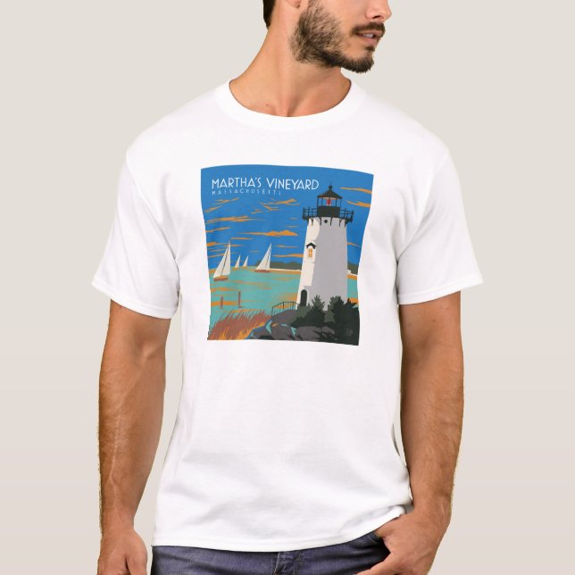 Martha's Vineyard, Massachusetts | Leuchtturm T-Shirt (Vorderseite)