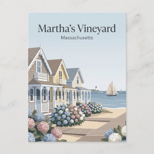 Martha's Vineyard, Massachusetts Postkarte (Vorderseite)