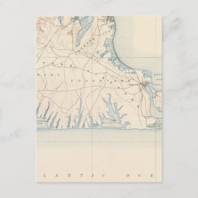 Martha's Vineyard, Massachusetts Postkarte (Vorderseite)