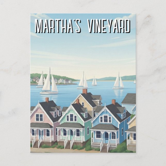 Martha's Vineyard Massachusetts Reise Postkarte (Vorderseite)