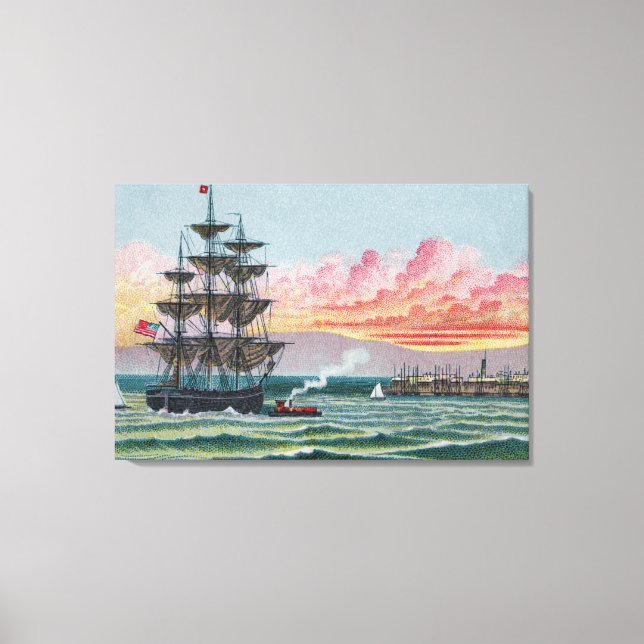 Martha's Vineyard Medium eingewickelte Leinwand (Vorderseite)