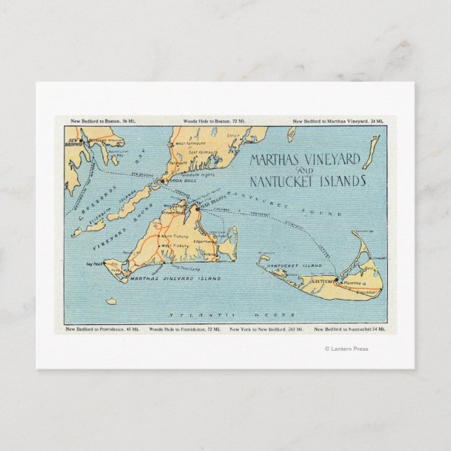 Martha's Vineyard & Nantucket Islands Postkarte (Vorderseite)