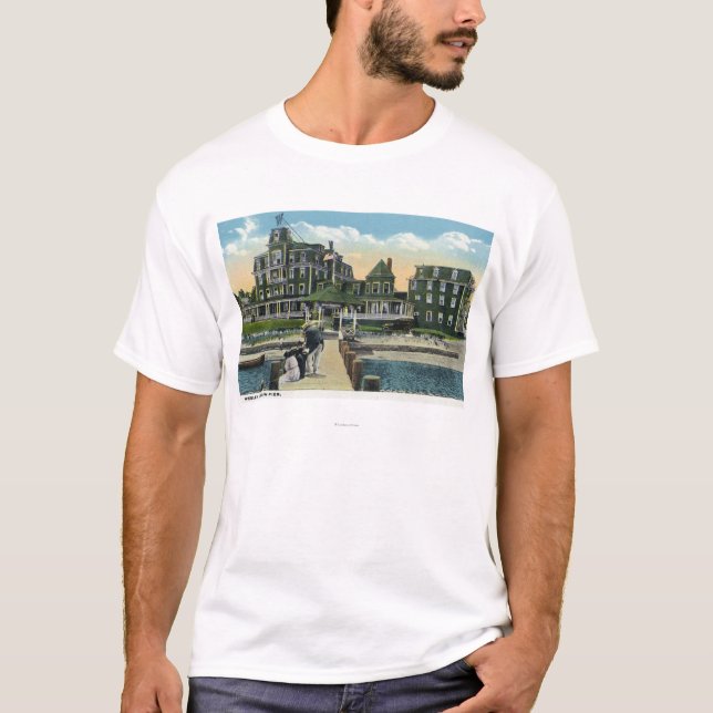Martha's Vineyard, Pier-Ansicht des Wesley Hauses T-Shirt (Vorderseite)