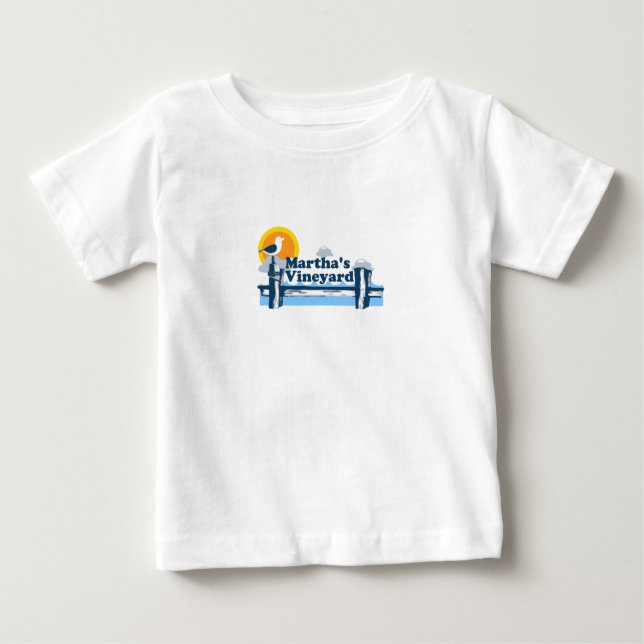 Martha's Vineyard-"Pier-" Entwurf Baby T-shirt (Vorderseite)