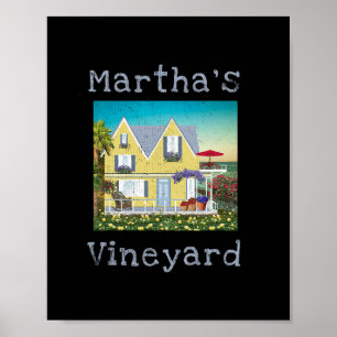 Marthas Vineyard Sommerurlaub Strandhausreihe Poster