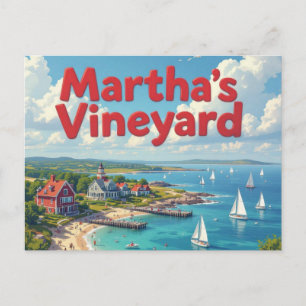 Marthas Vineyard Urlaub Postkarte