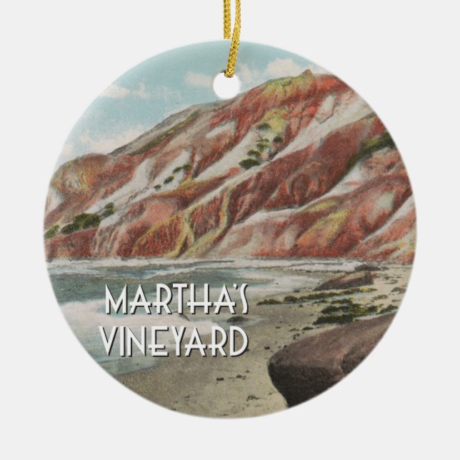 Martha's Vineyard Vintag Keramik Ornament (Vorne)