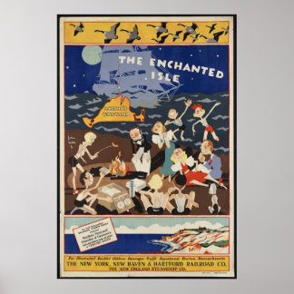 Marthas Vineyard Vintage Reiseplaner und Retro Poster
