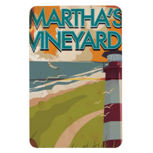 Marthas Vineyard Vintage Reiseposter Magnet