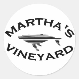 Martha's Vineyard-"Wal-" Entwurf Runder Aufkleber