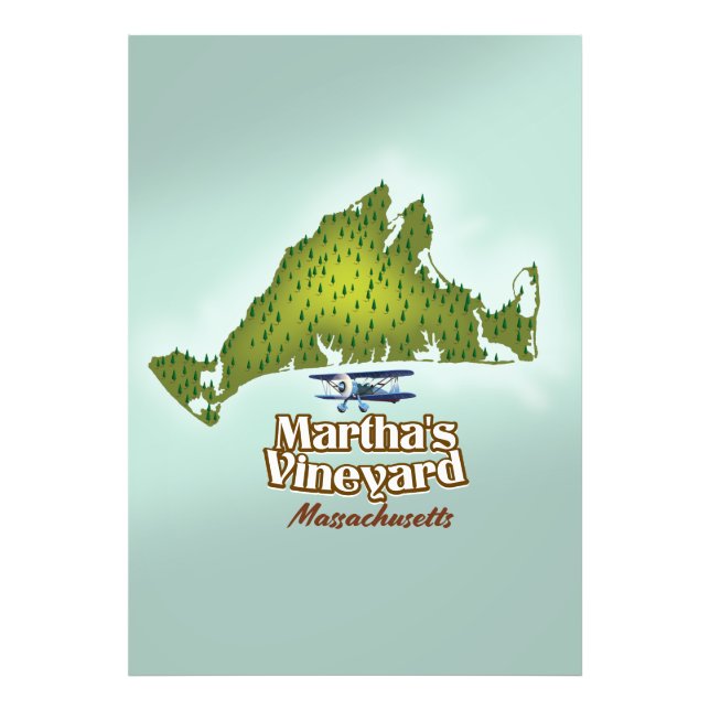Martha's Weingarten Massachusetts Reiseplakat Fotodruck (Vorne)
