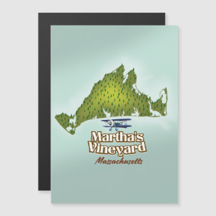 Martha's Weingarten Massachusetts Reiseplakat Magnetkarte