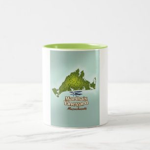 Martha's Weingarten Massachusetts Reiseplakat Zweifarbige Tasse