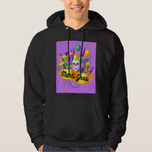 Marti Gras Masken und Perlen Hoodie