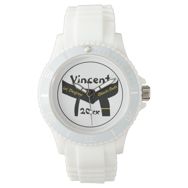 Martial Arts 1. Degree Black Belt Armbanduhr (Vorderseite)