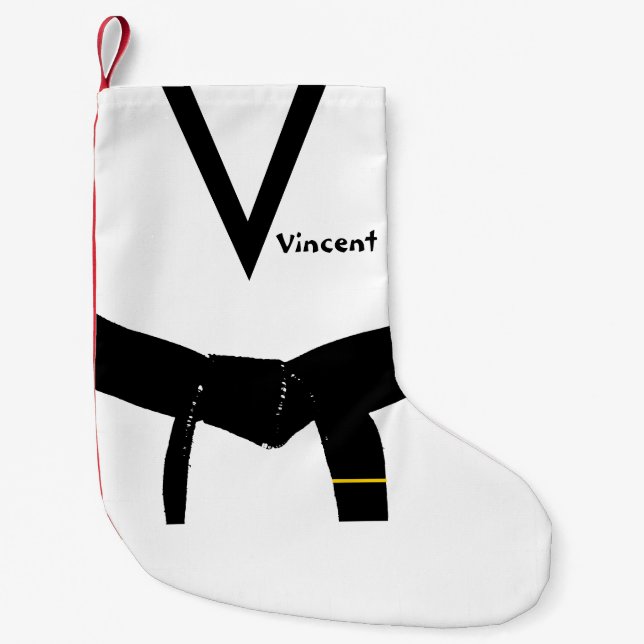 Martial Arts 1. Degree Black Belt Kleiner Weihnachtsstrumpf (Vorderseite)