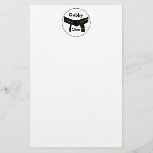 Martial Arts 1. Degree Black Belt Stationery Briefpapier