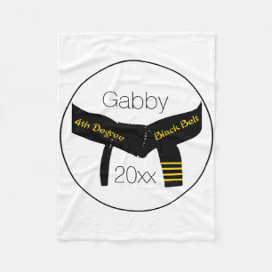 Martial Arts 4. Grad Black Belt Fleecedecke