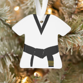 Martial Arts 4. Grad Black Belt Uniform Ornament