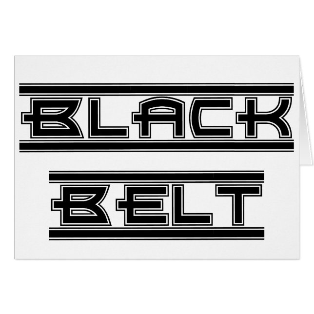 Martial Arts Bold Black Belt (Vorderseite (Horizontal))