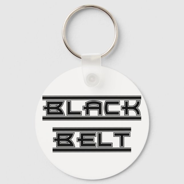 Martial Arts Bold Black Belt Schlüsselanhänger (Vorderseite)