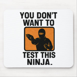 Martial Arts Boxing Ninja Gefahr Stift Grafik Mousepad