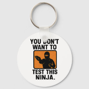 Martial Arts Boxing Ninja Gefahr Stift Grafik Schlüsselanhänger