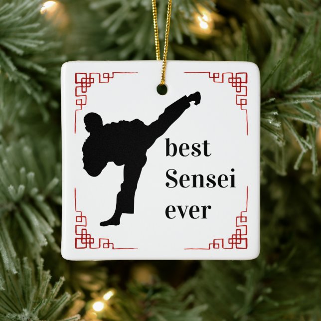Martial Arts Coach | Best Sensei Ever Keramikornament (Baum)